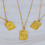 Art Deco Initial Necklace