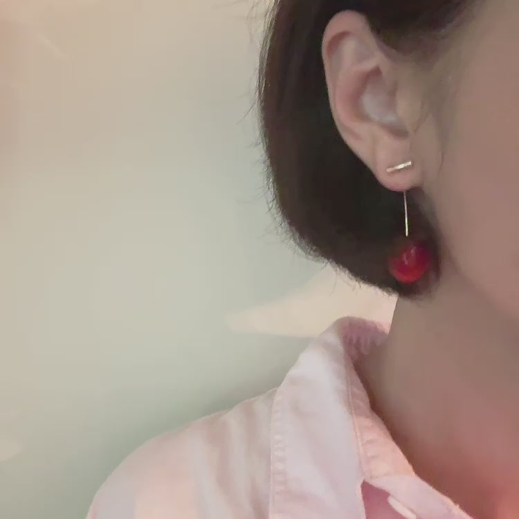 Sweet Cherry Drop Earrings