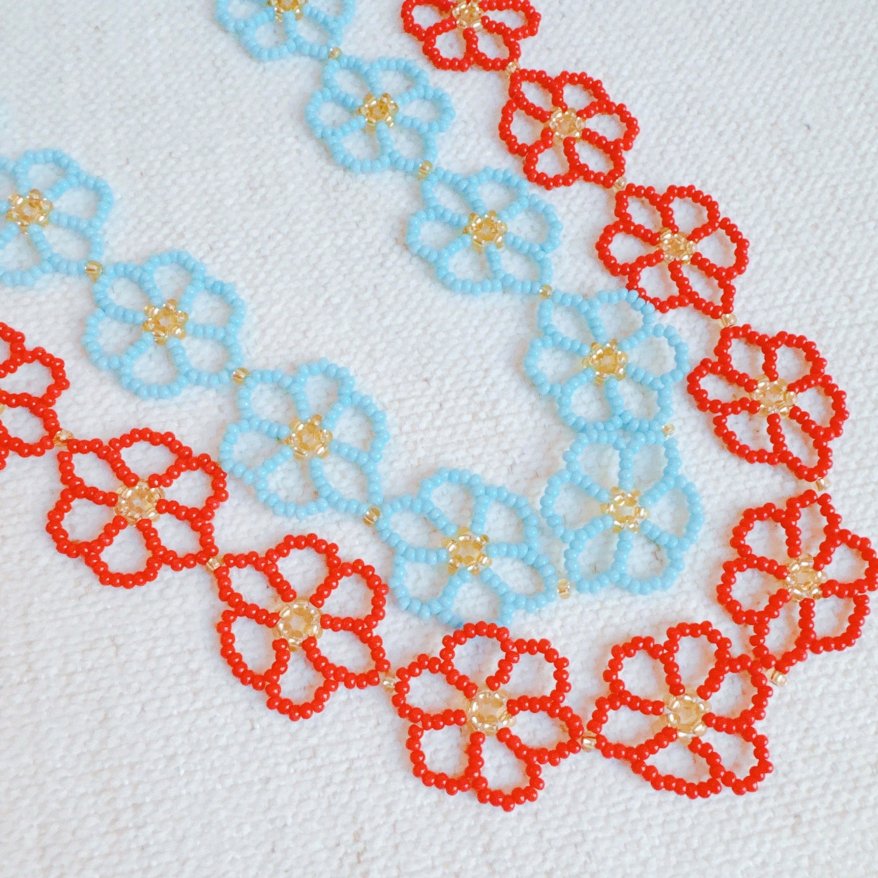 Beaded Flower Bag Charm