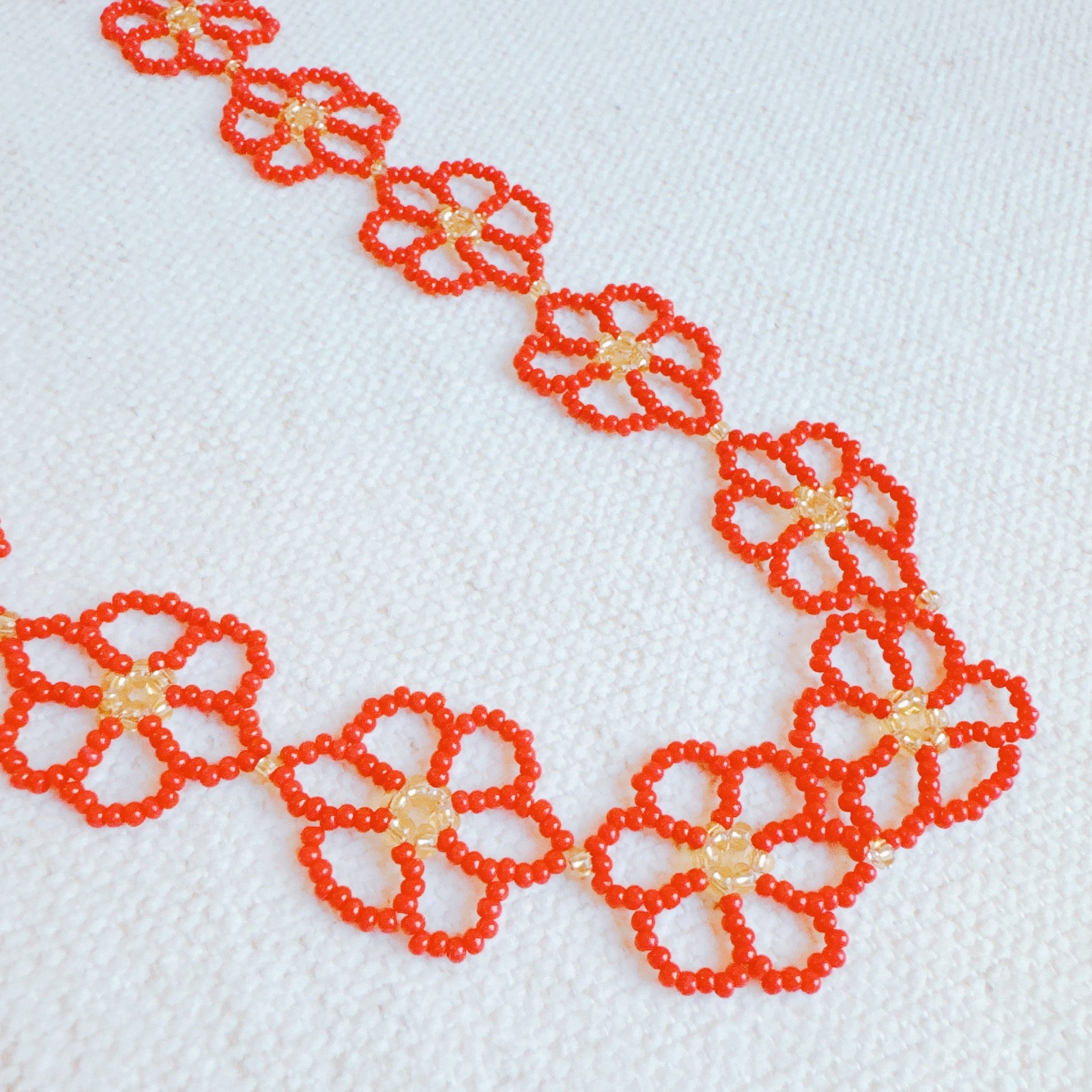 Beaded Flower Necklace