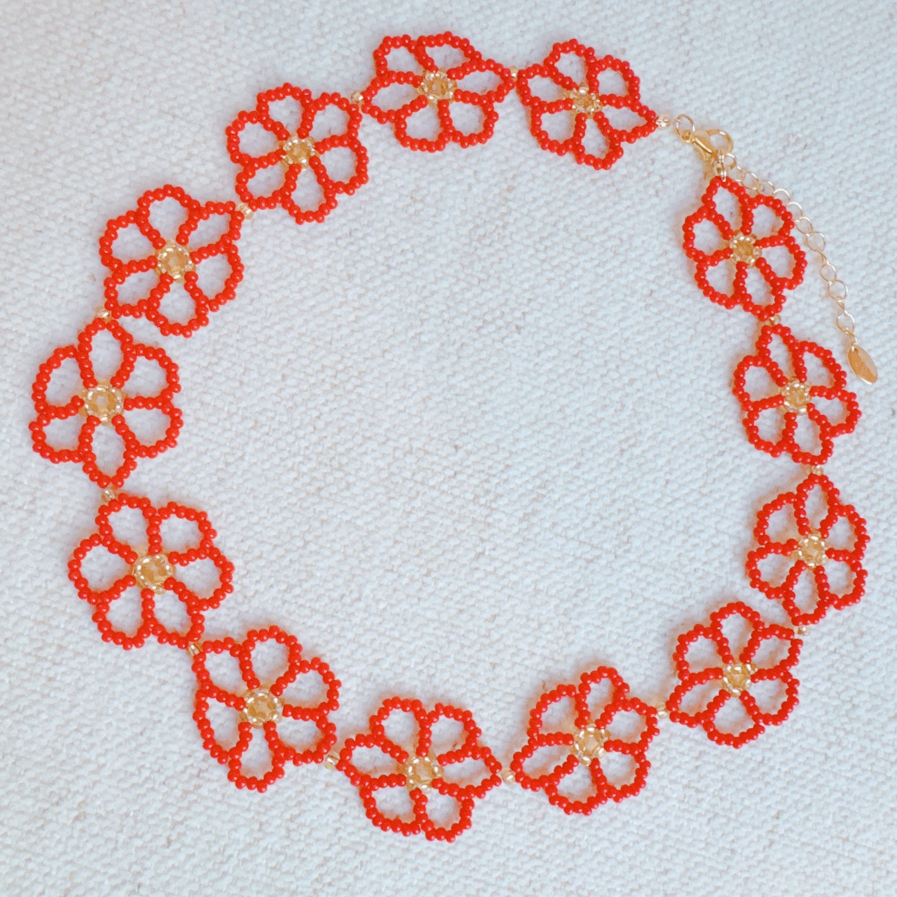 Beaded Flower Necklace