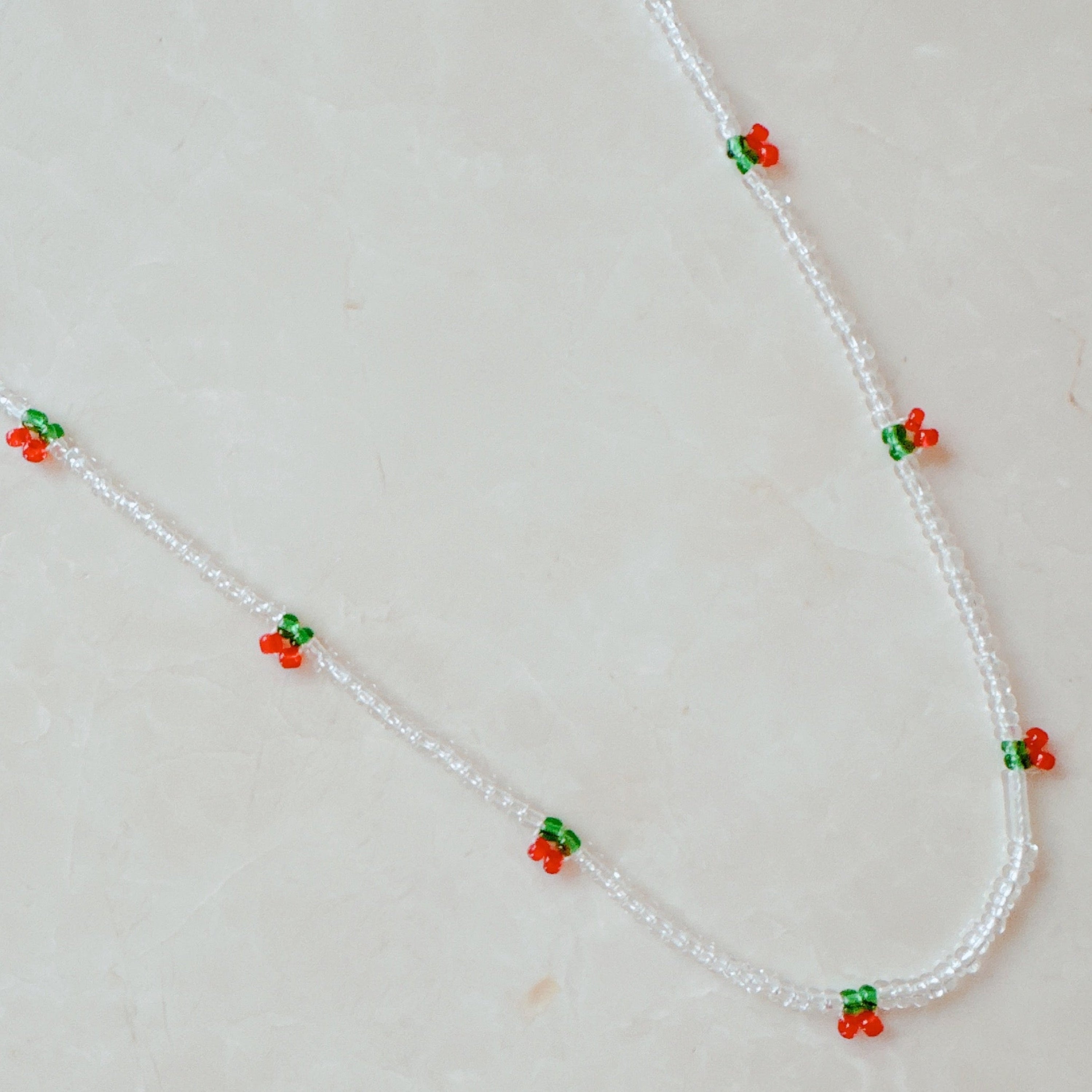 Cherry Dotty Beaded Necklace