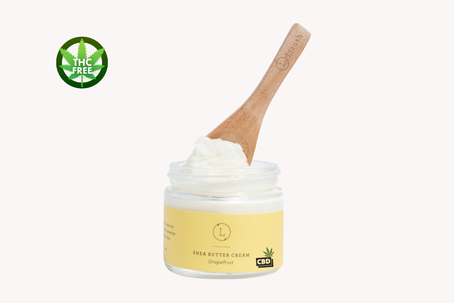 CBD Grapefruit Shea Butter Body Cream with CBD, Shea Body Lotion (THC free)