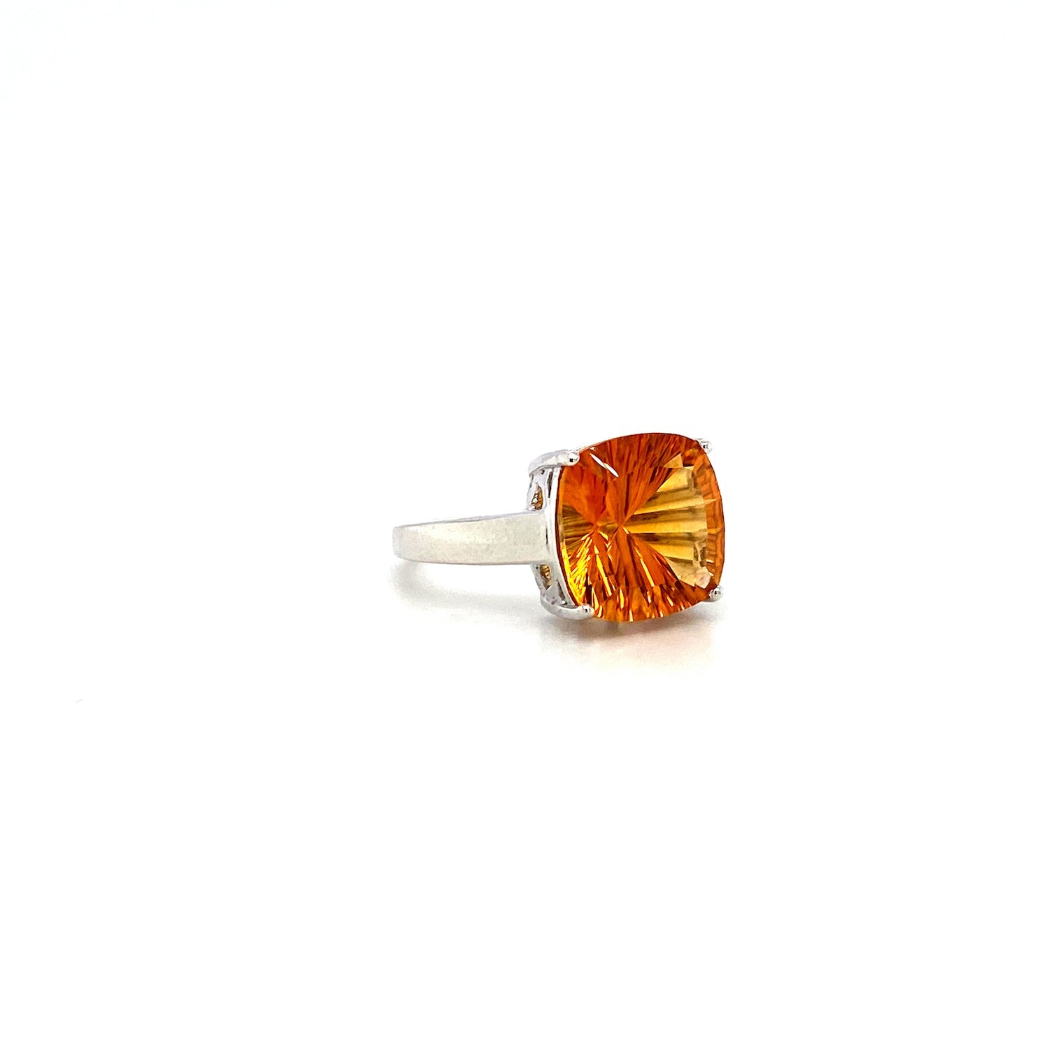 Citrine Ring in 18K White Gold - KGR 12334