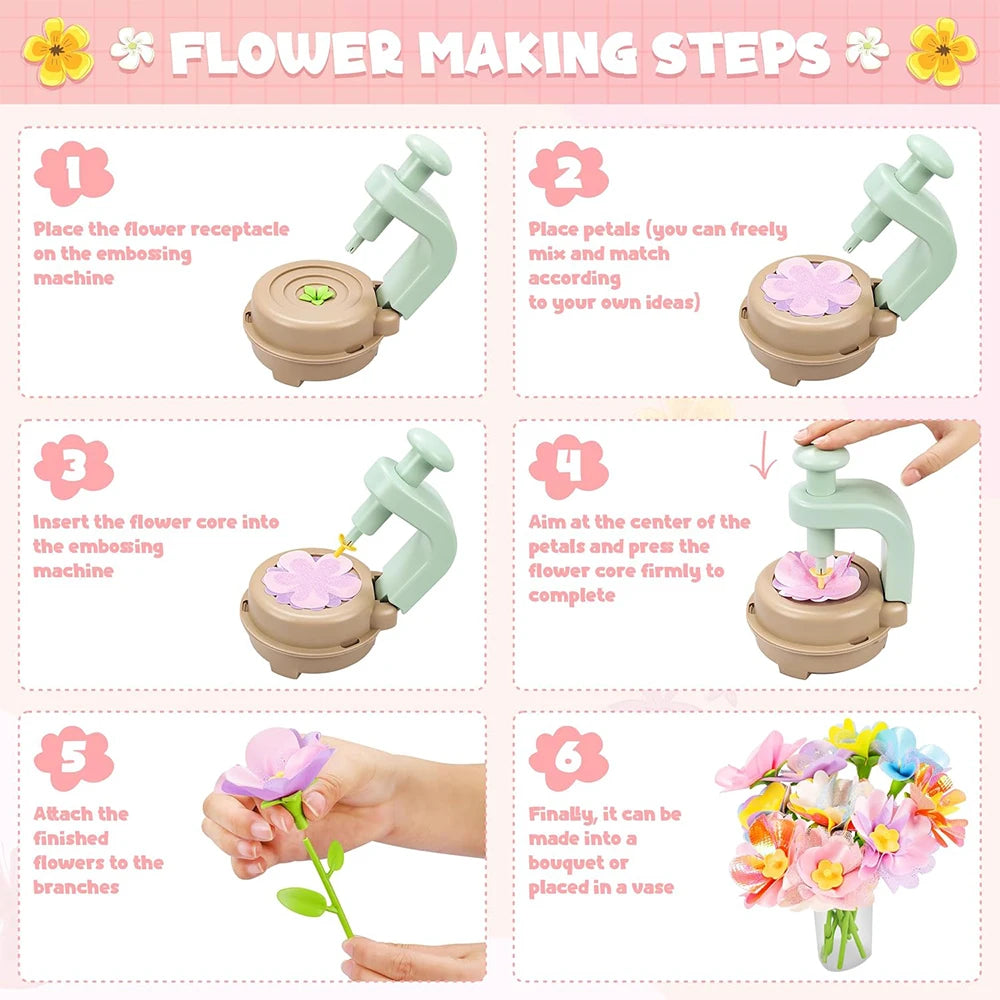 BloomCraft™ Flower Kit 🌸 — Press, Create & Play