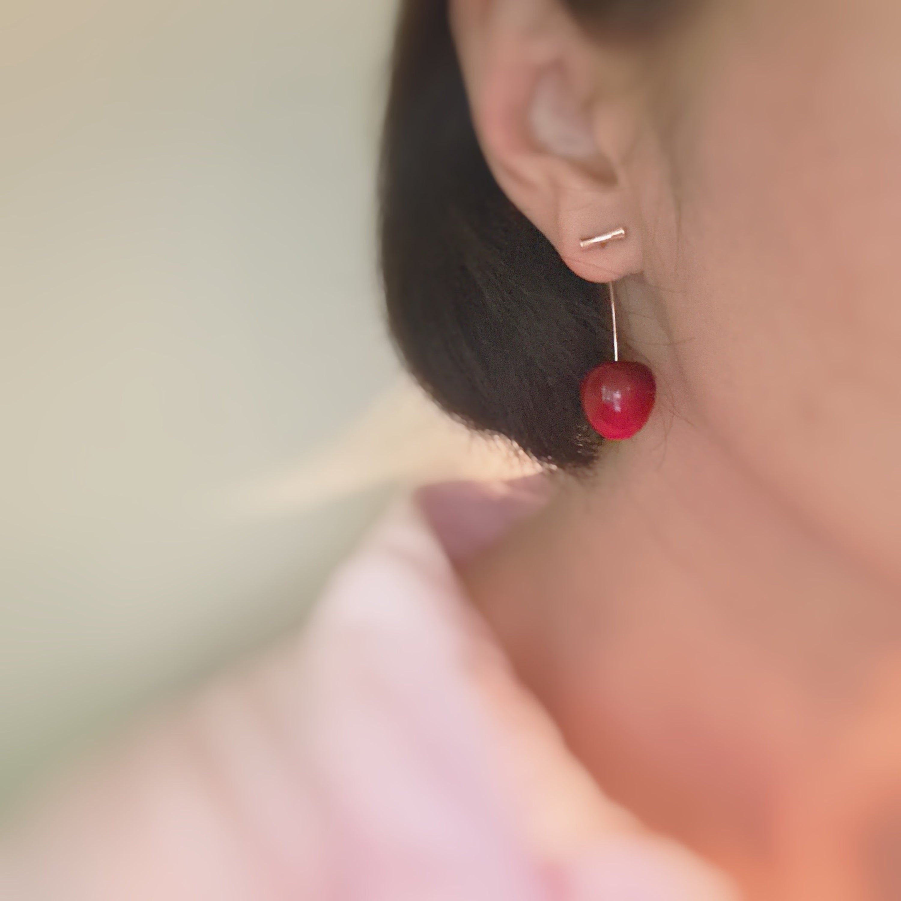 Sweet Cherry Drop Earrings