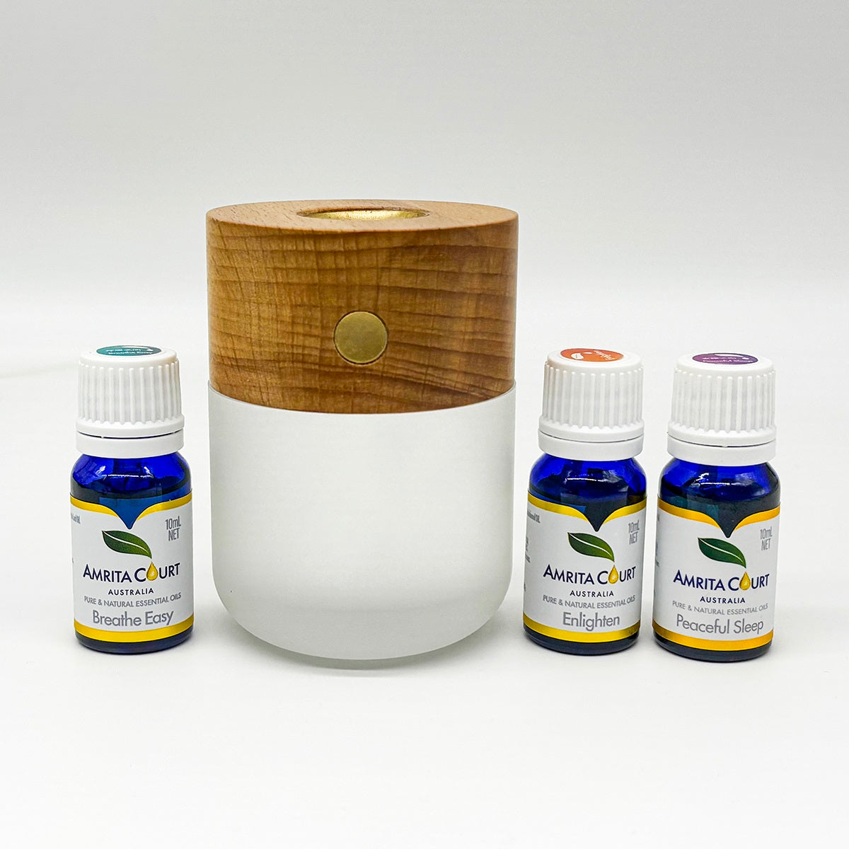 🧳 Travel Ritual Bundle | Moonlight Waterless Diffuser + Essential Oils for Calm & Sleep