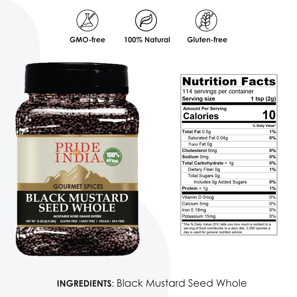 Black Mustard Seed – Gourmet & Vegan Indian Spice - 8 oz